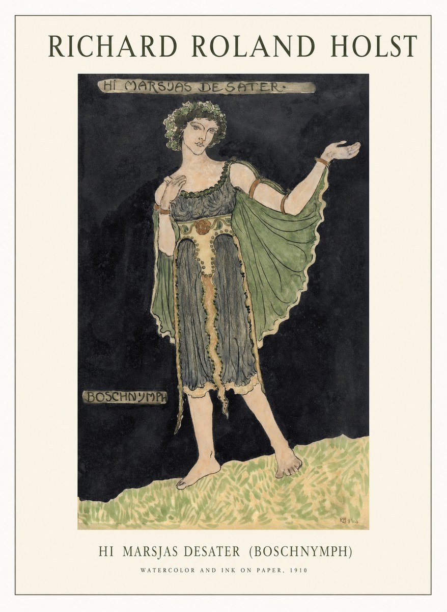 Richard Roland Holst Hi Marsjas Desater (Boschnymph) No1 - Poster