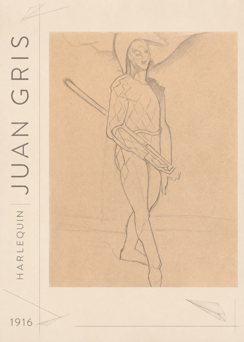 Juan Gris Harlequin No3 - Poster