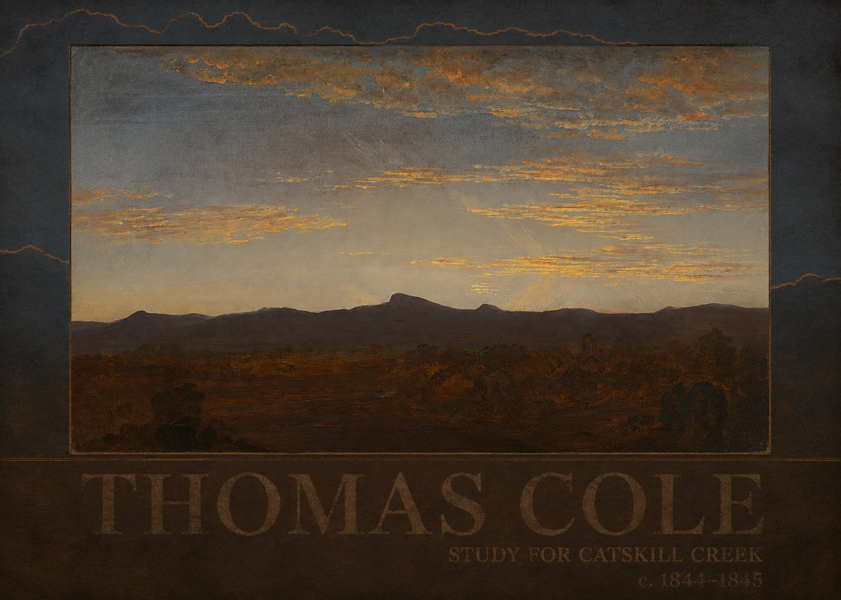 Thomas Cole Study for Catskill Creek I No4 - Poster