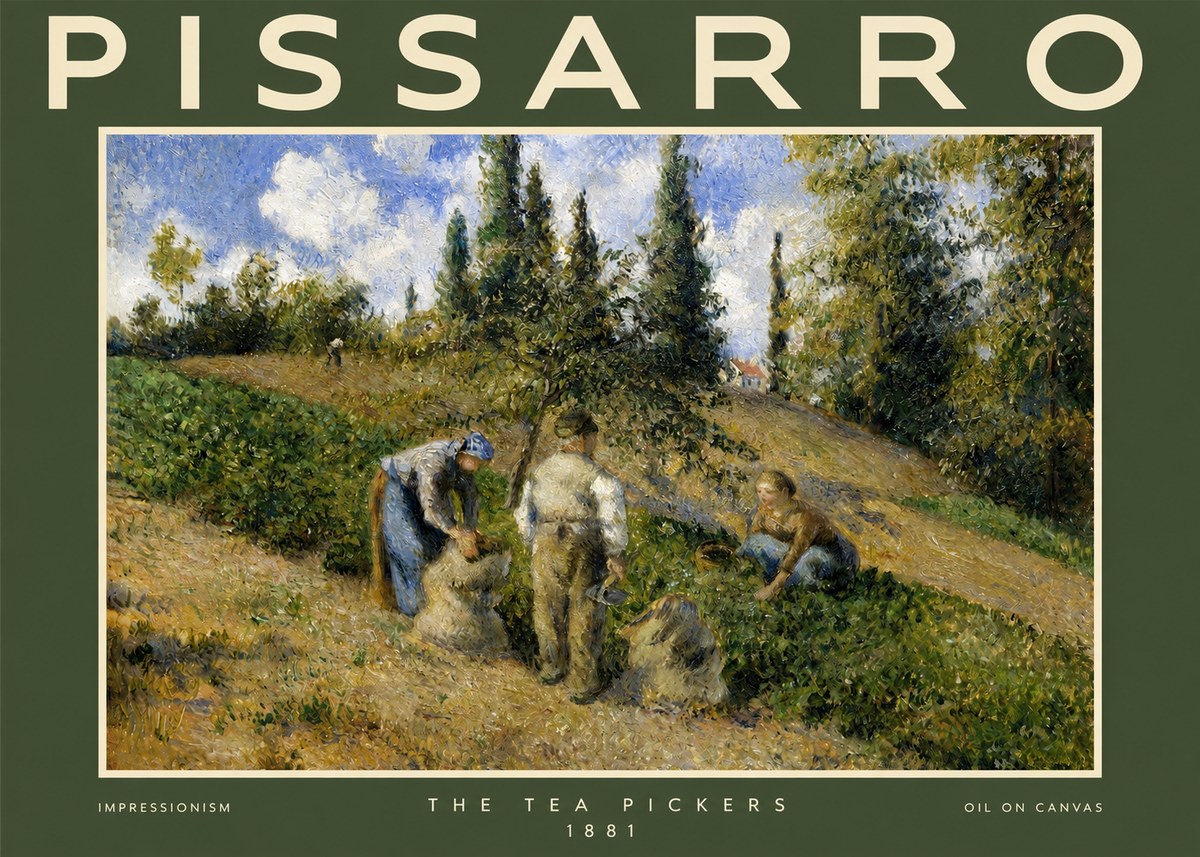 Pissarro The Tea Pickers No2 - Poster