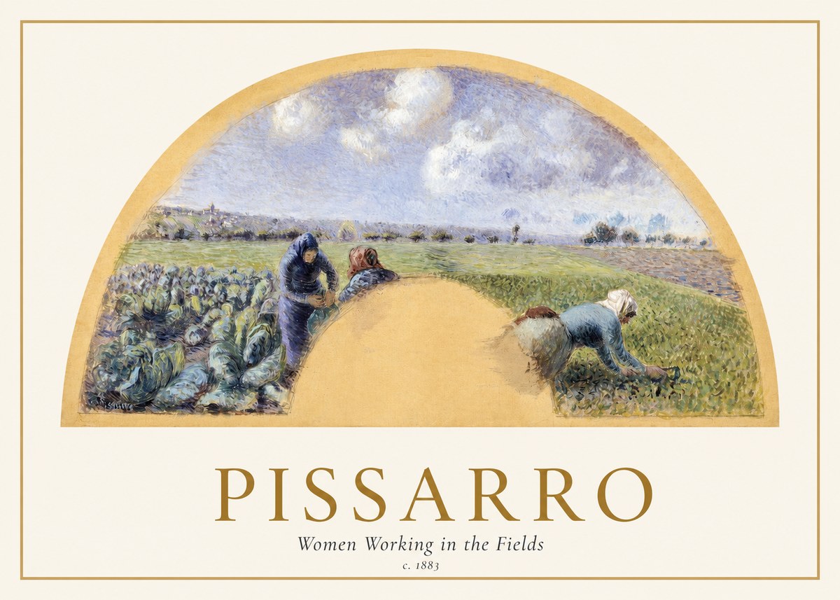Pissarro Women Working in the Fields No1 - Poster