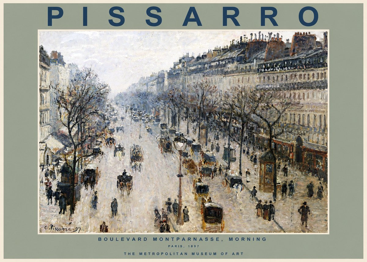 Pissarro Boulevard Montparnasse, Morning No2 - Poster