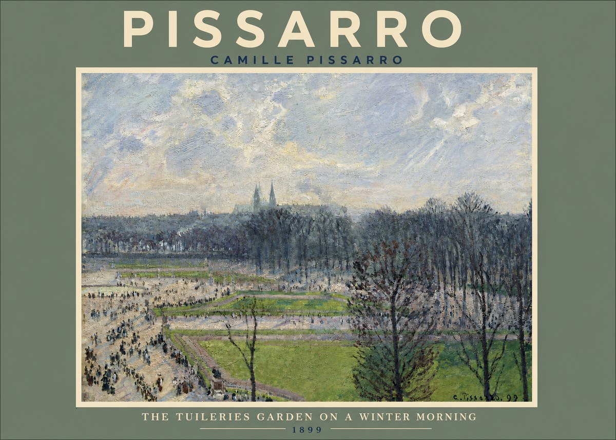 Pissarro The Tuileries Gardens, Cloudy Weather No2 - Poster