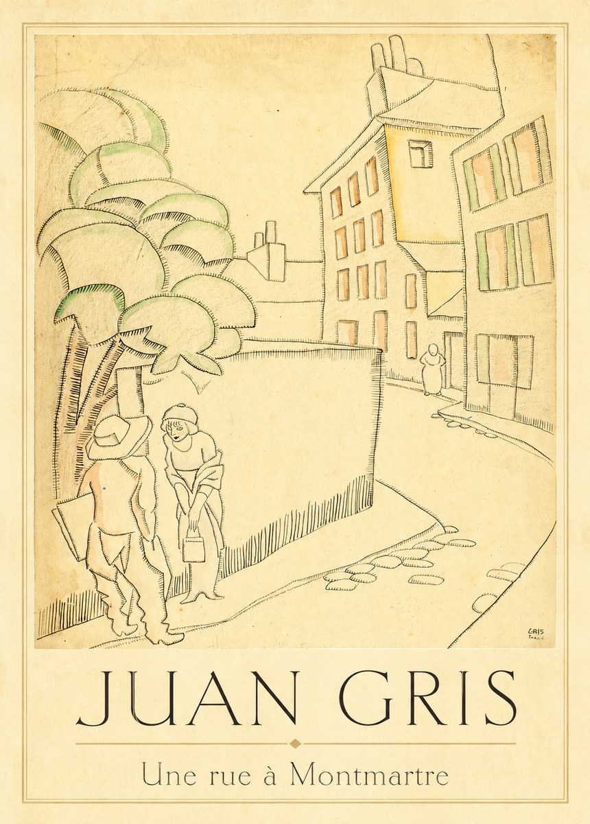 Juan Gris Une Rue À Montmartre No1 - Poster
