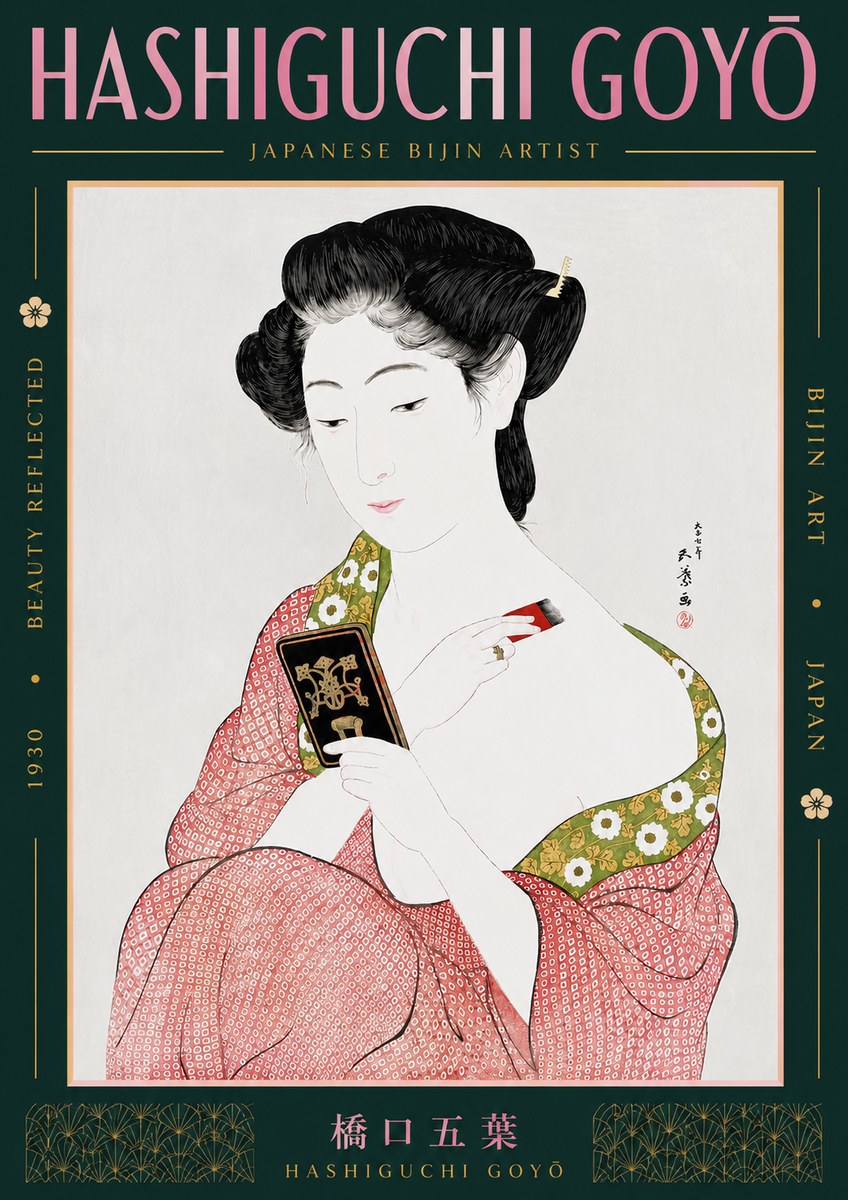 Hashiguchi Goyō Beauty Reflected No2 - Poster