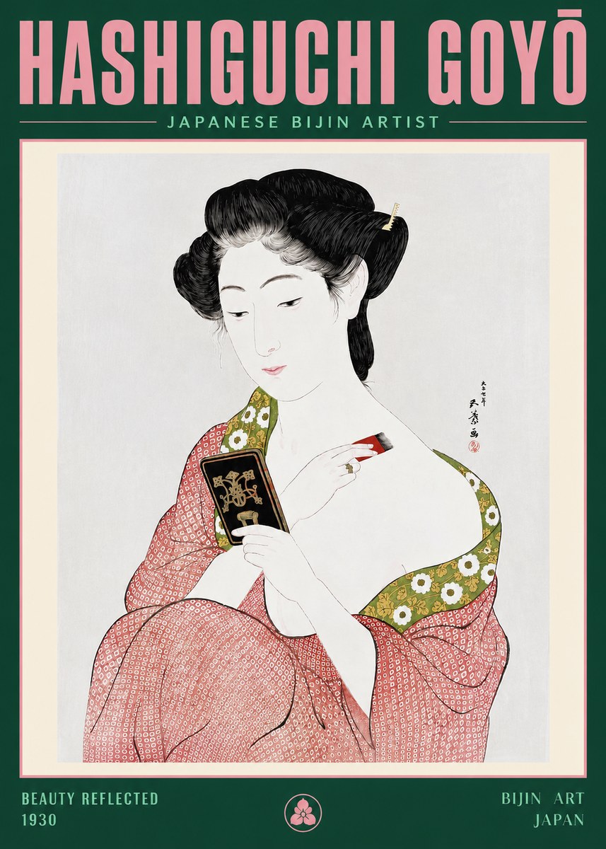 Hashiguchi Goyō Beauty Reflected No3 - Poster
