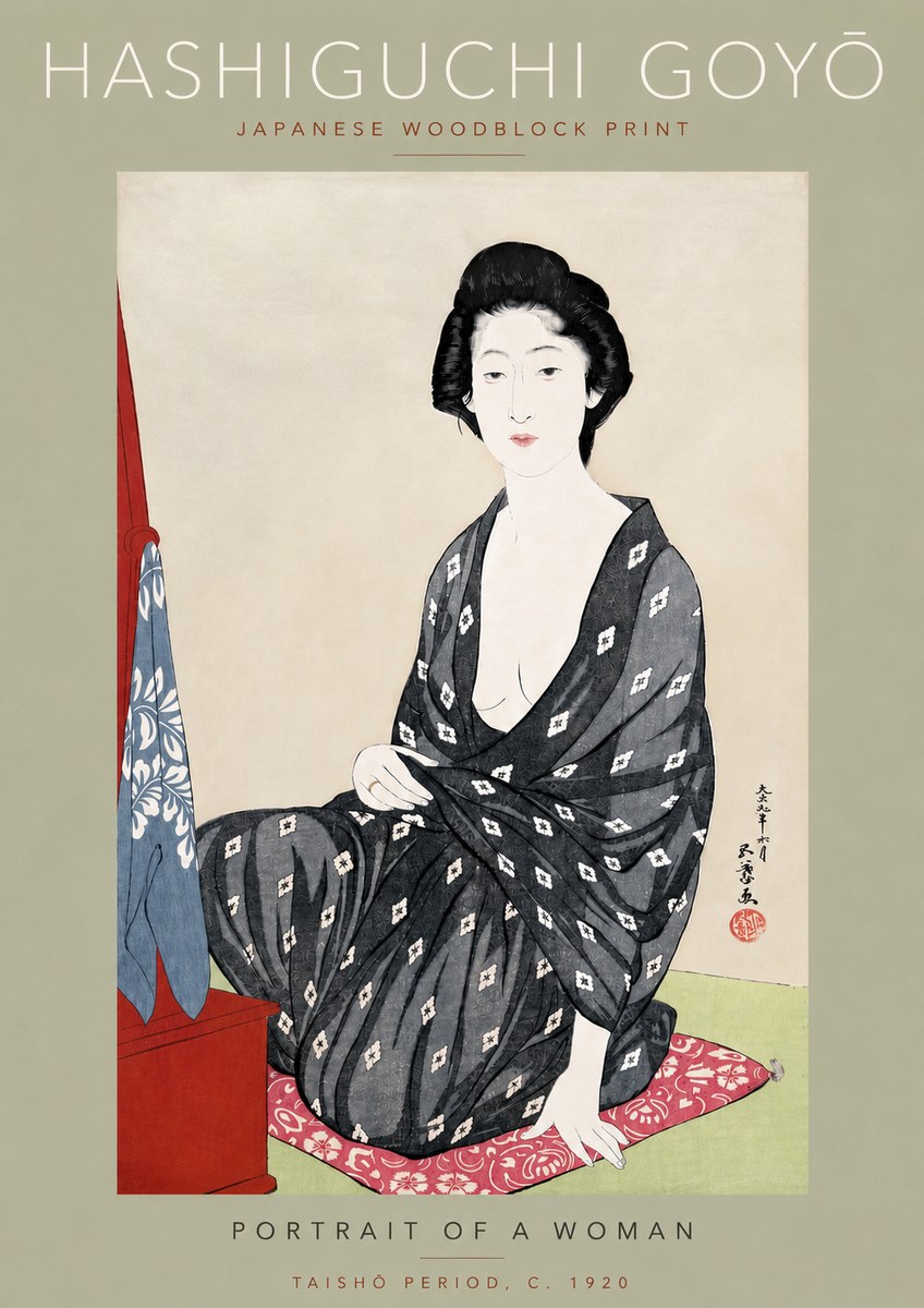 Hashiguchi Goyō Portrait of a Woman No5 - Poster