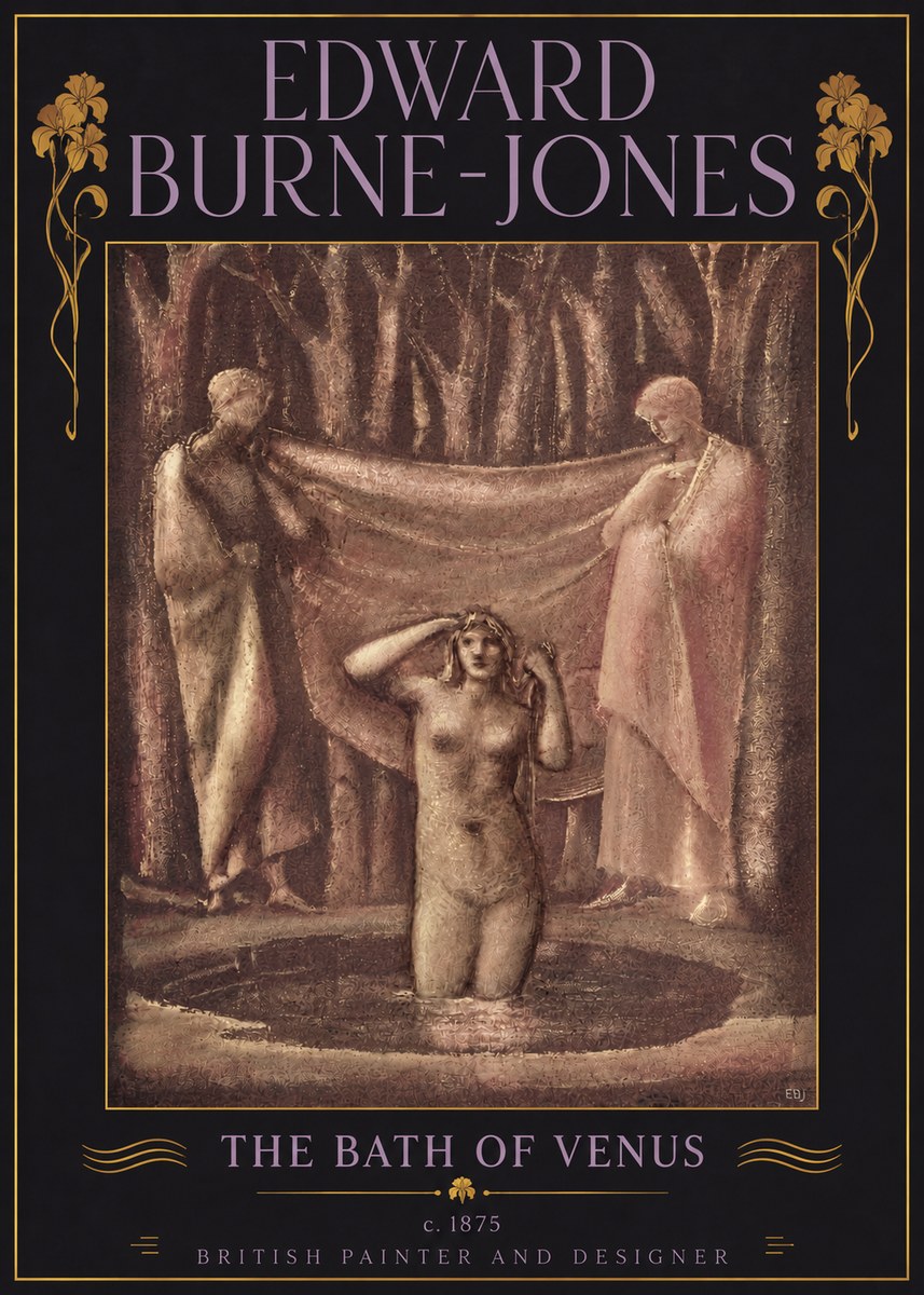 Edward Burne-Jones The Bath of Venus No5 - Poster