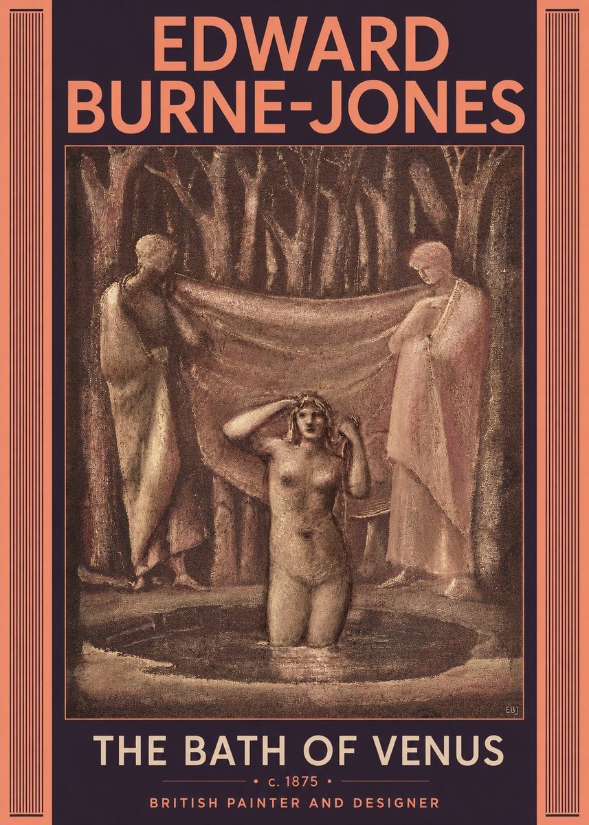 Edward Burne-Jones The Bath of Venus No6 - Poster