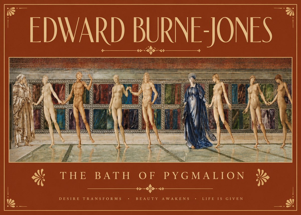 Edward Burne-Jones The Bath of Pygmalion No4 - Poster