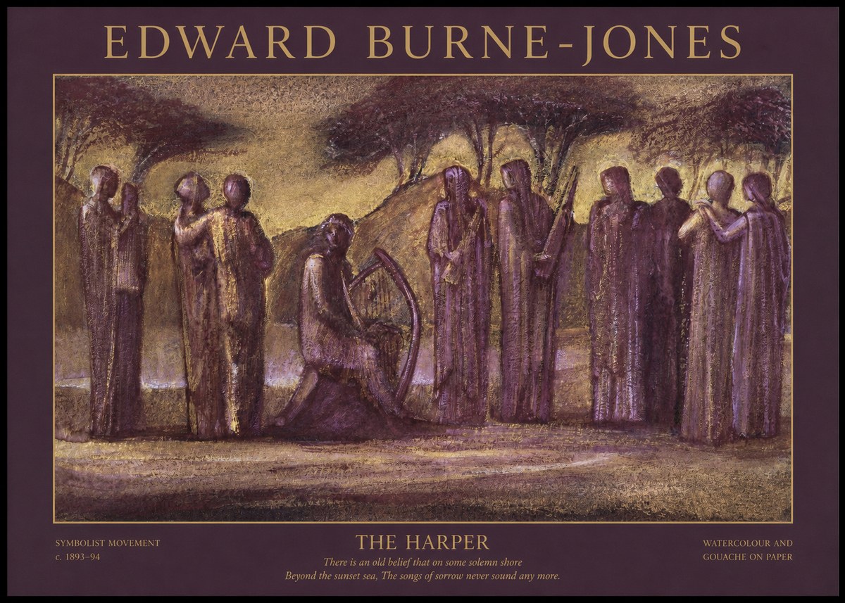 Edward Burne-Jones The Harp of Life No5 - Poster
