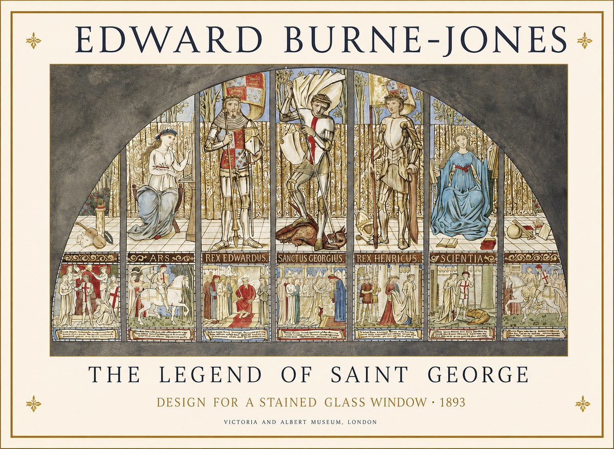 Edward Burne-Jones The Legend of Saint George No1 - Poster