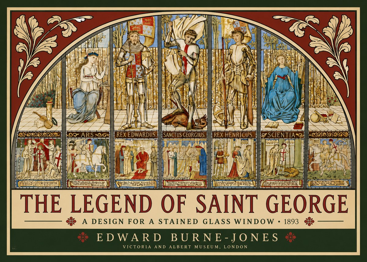 Edward Burne-Jones The Legend of Saint George No3 - Poster