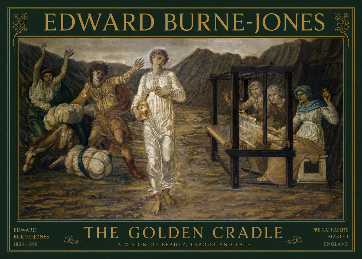 Edward Burne-Jones The Golden Cradle No1 - Poster