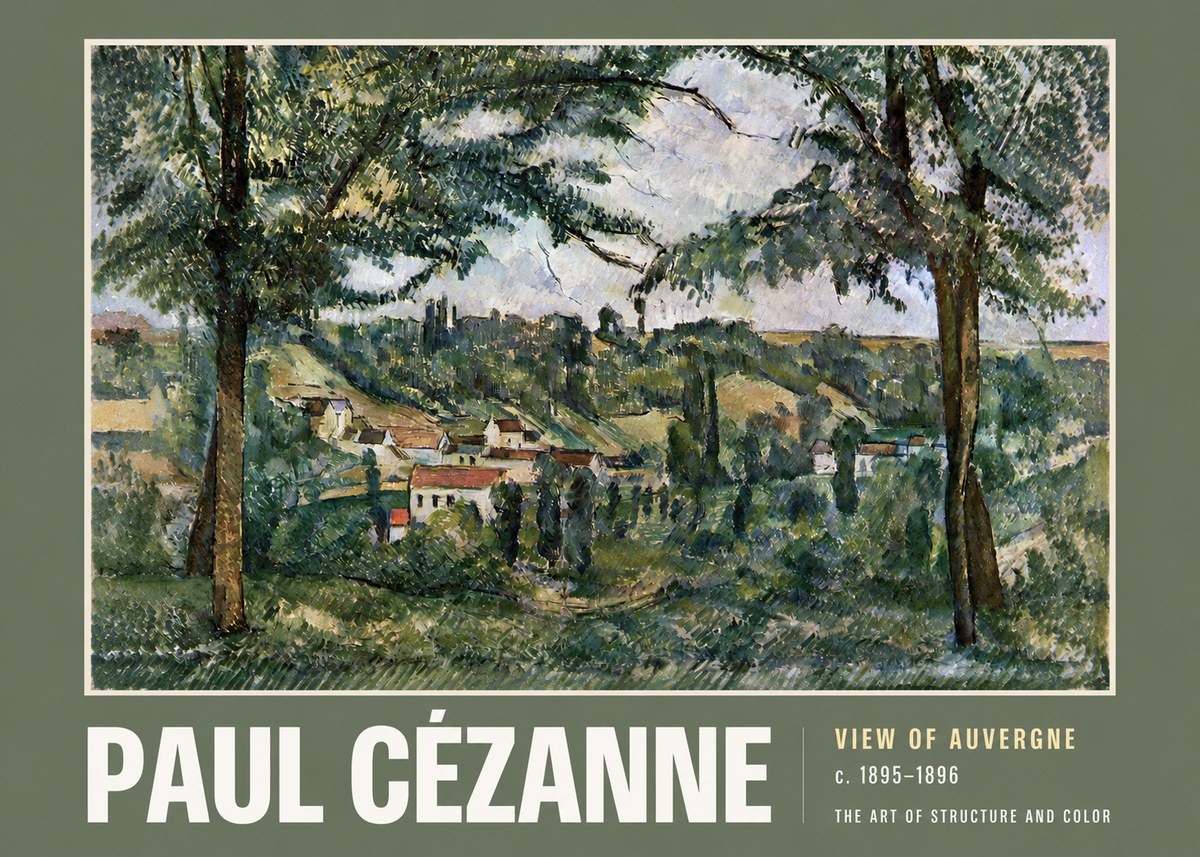 Paul Cézanne View of Auvergne No2 - Poster