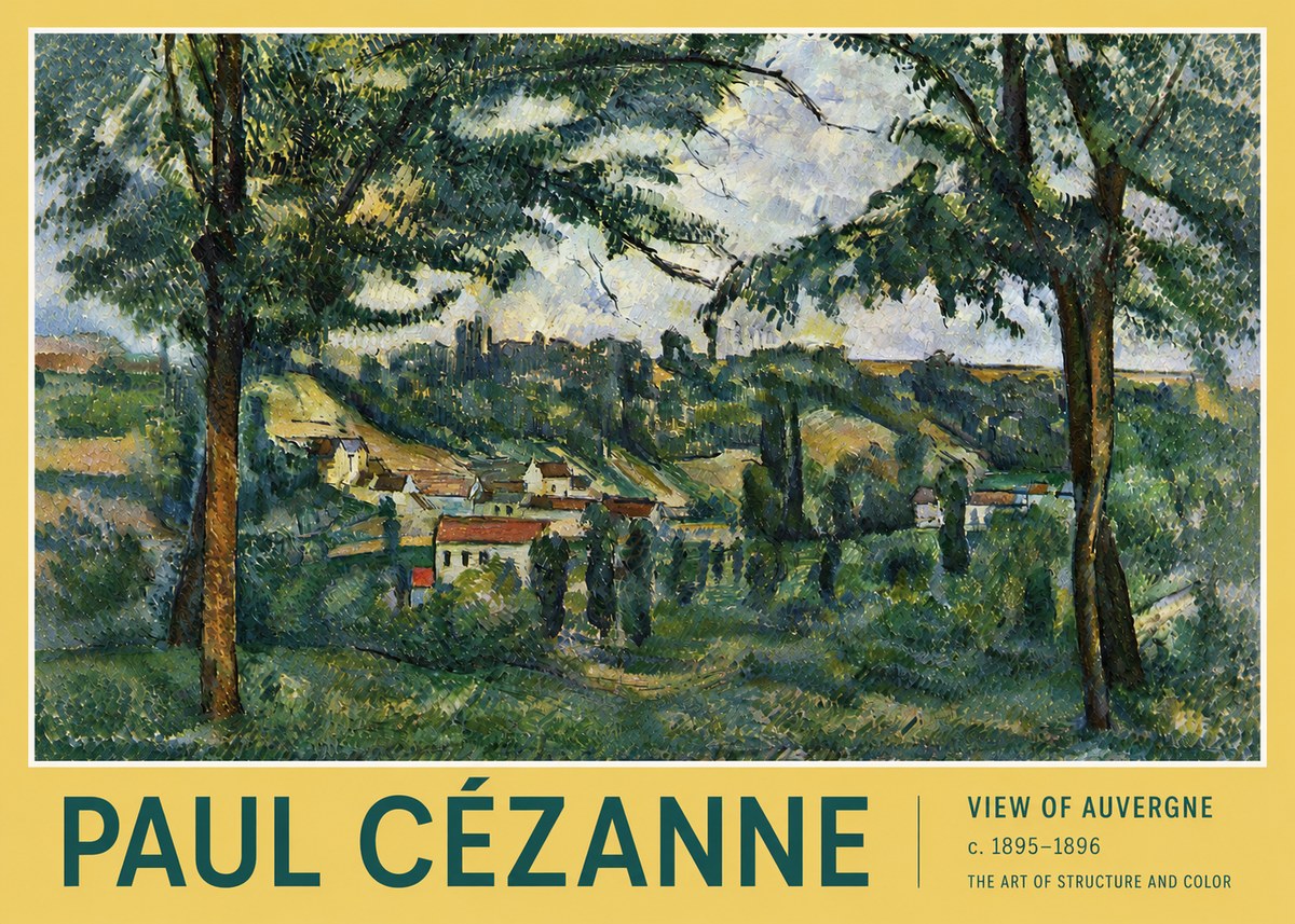 Paul Cézanne View of Auvergne No4 - Poster