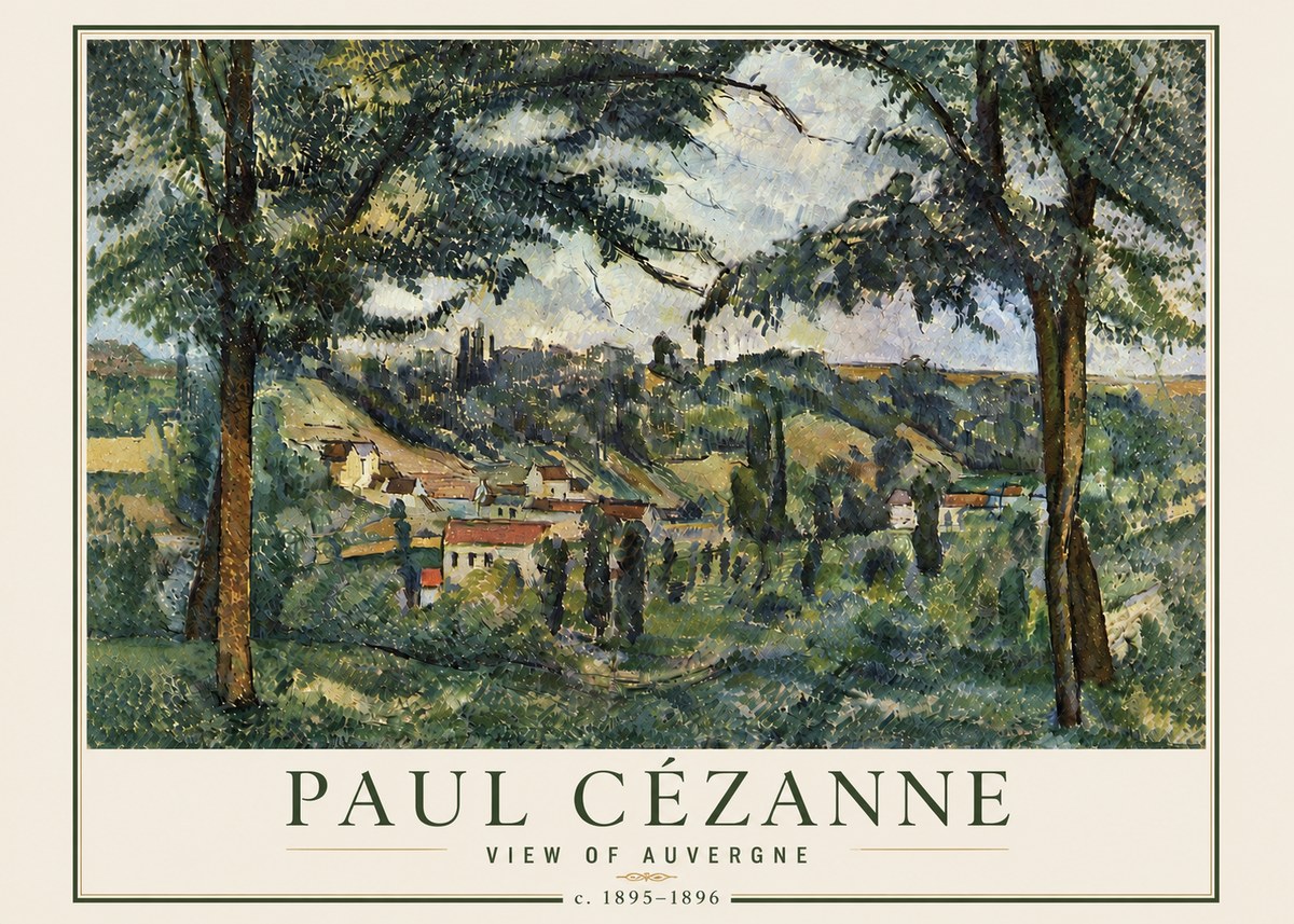 Paul Cézanne View of Auvergne No6 - Poster