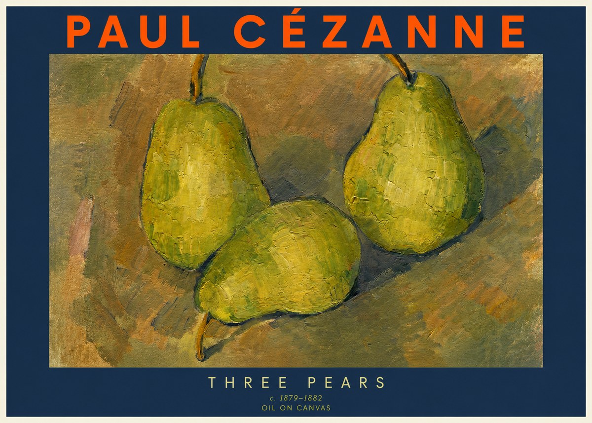 Paul Cézanne Three Pears No2 - Poster