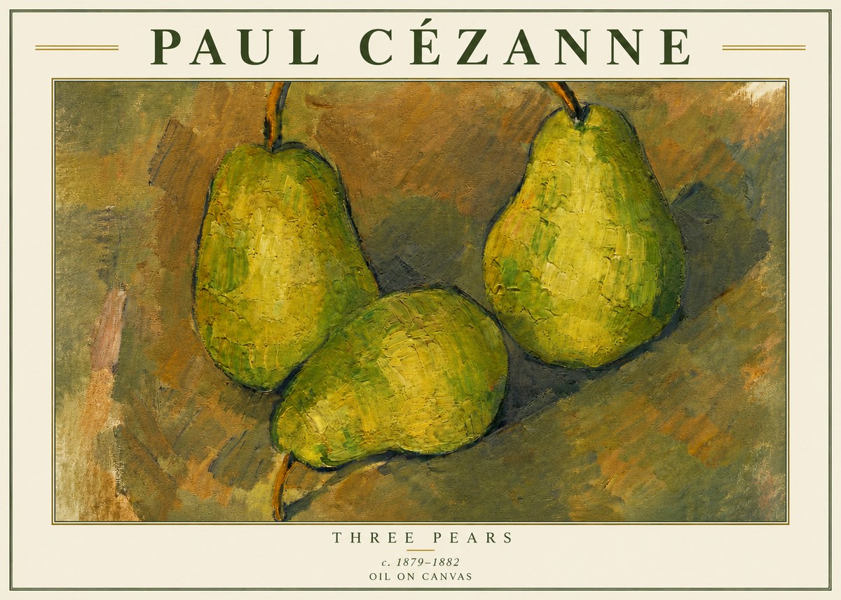Paul Cézanne Three Pears No3 - Poster