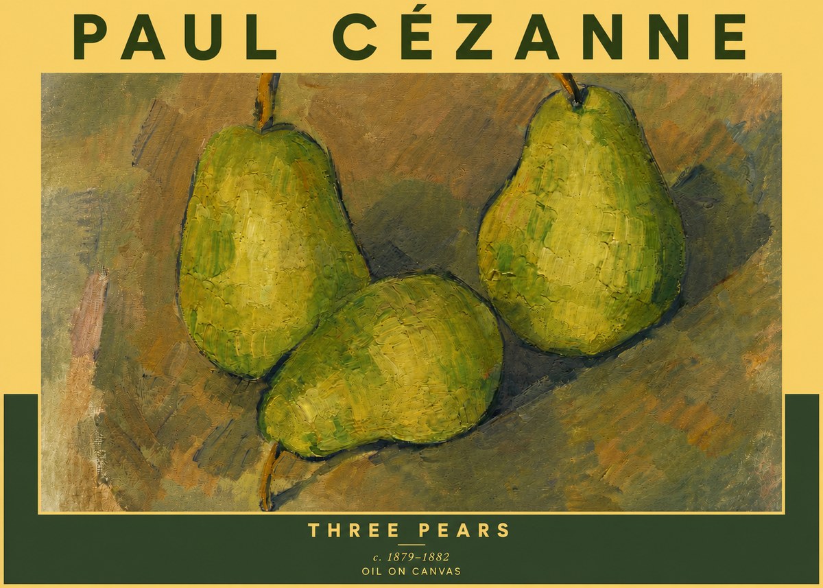 Paul Cézanne Three Pears No4 - Poster