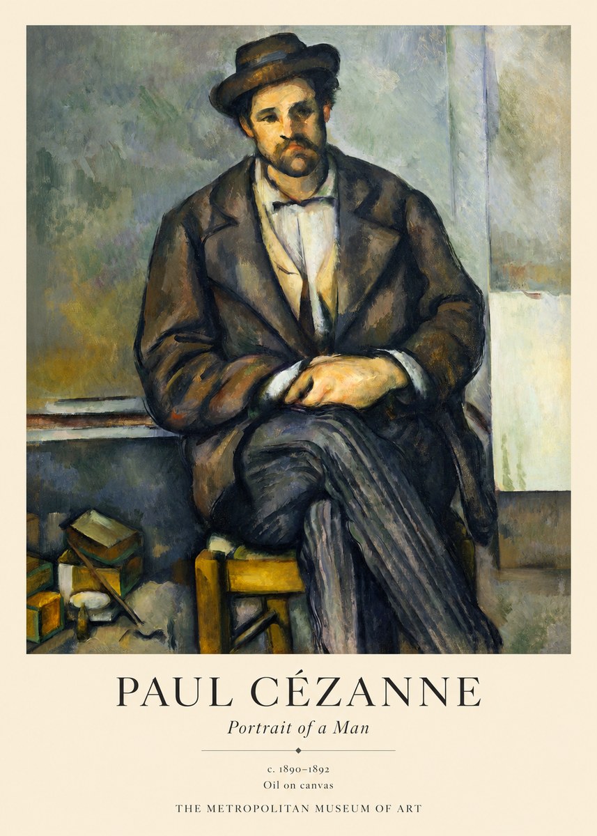 Paul Cézanne Portrait of a Man III No1 - Poster