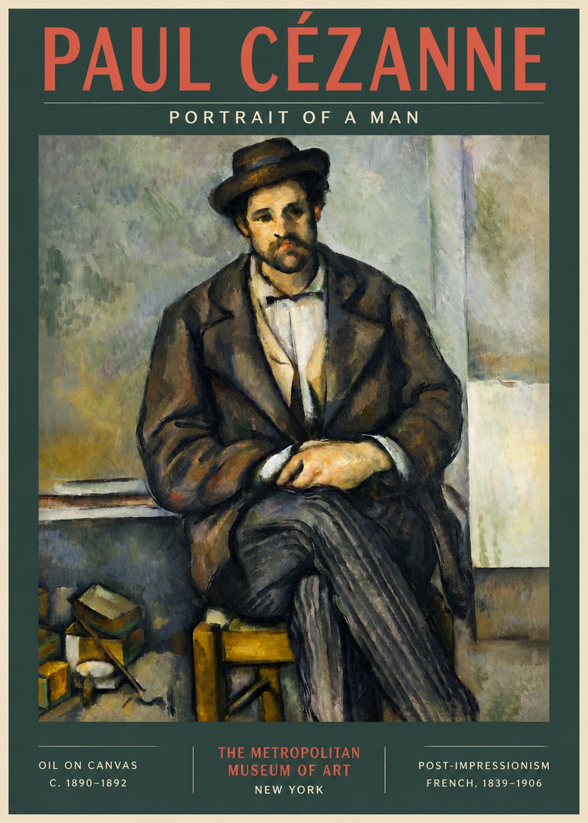 Paul Cézanne Portrait of a Man III No3 - Poster
