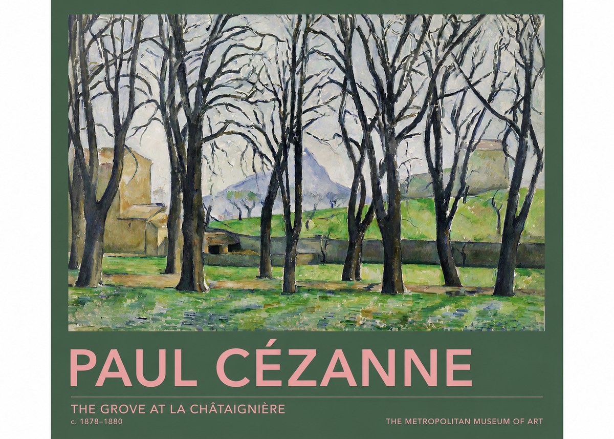 Paul Cézanne The Grove at La Châtaignière No2 - Poster