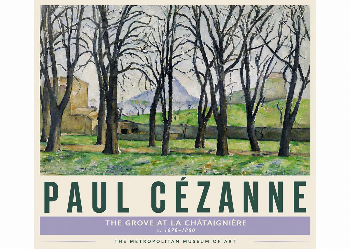 Paul Cézanne The Grove at La Châtaignière No4 - Poster