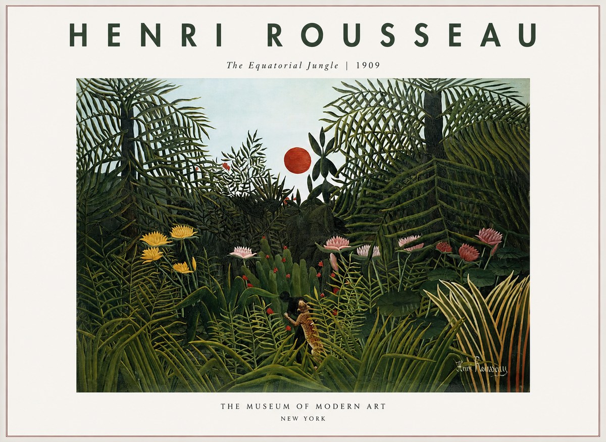 Rousseau The Equatorial Jungle III No1 - Poster