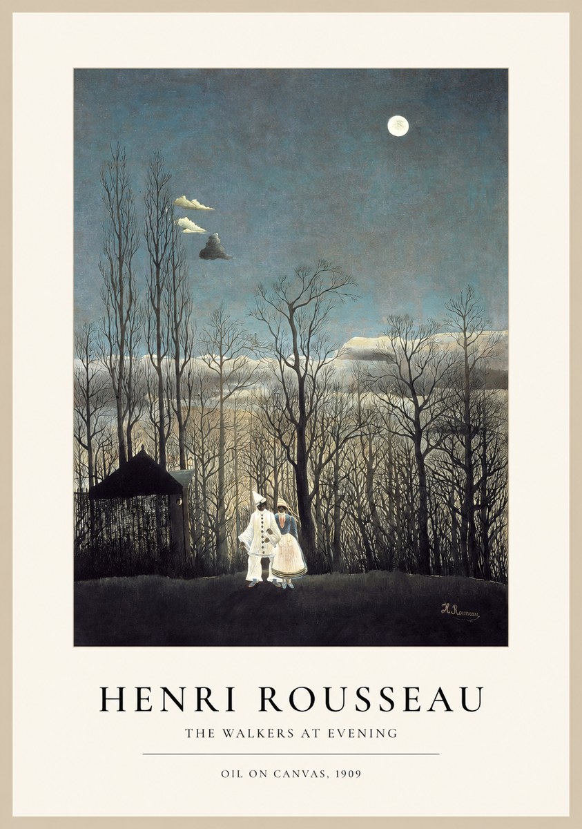 Rousseau The Walkers at Evening No1 - Poster