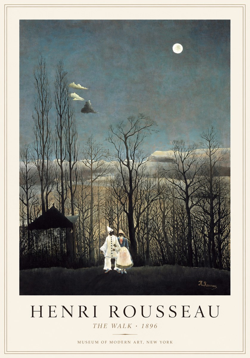 Rousseau The Walkers at Evening No2 - Poster