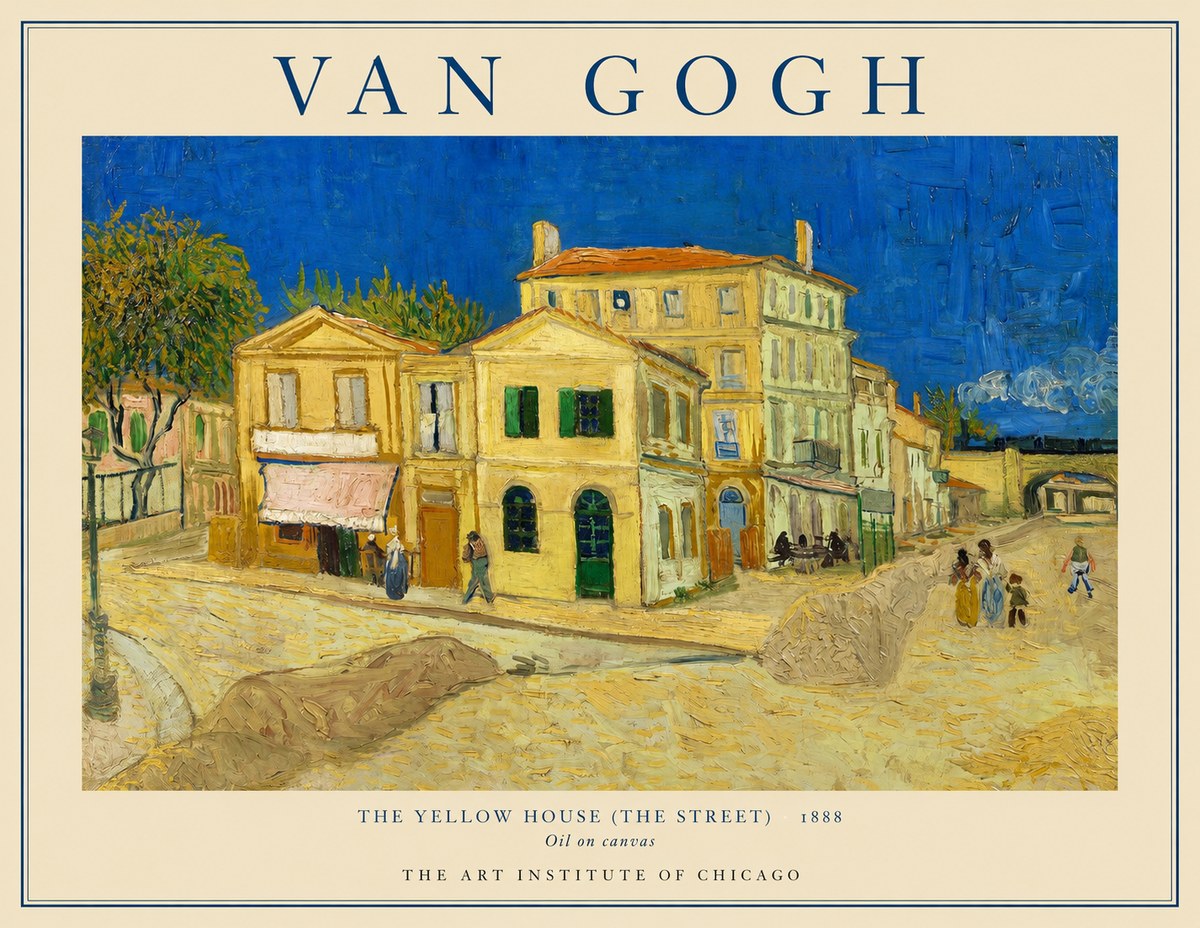 Van Gogh The Yellow House (the Street) No1 - Poster