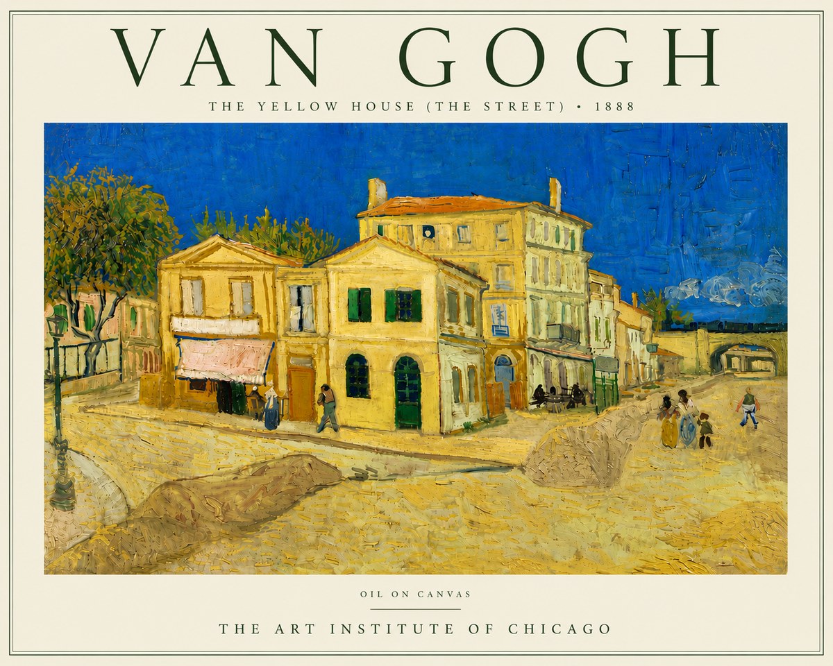 Van Gogh The Yellow House (the Street) No6 - Poster