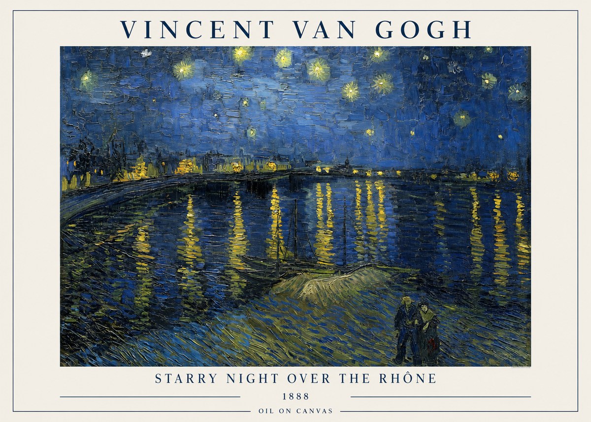 Van Gogh Starry Night over the Rhône No1 - Poster