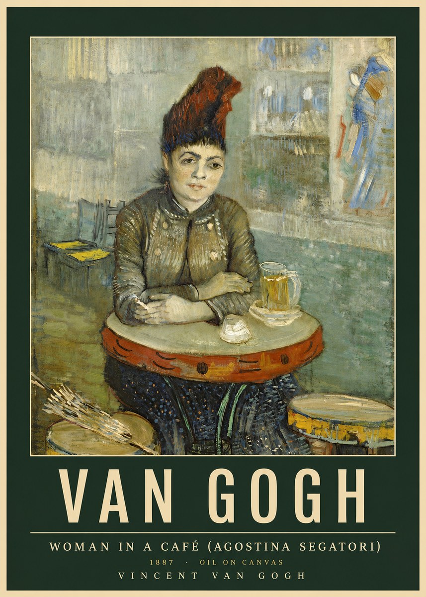 Van Gogh Woman in a Café (Agostina Segatori) No2 - Poster