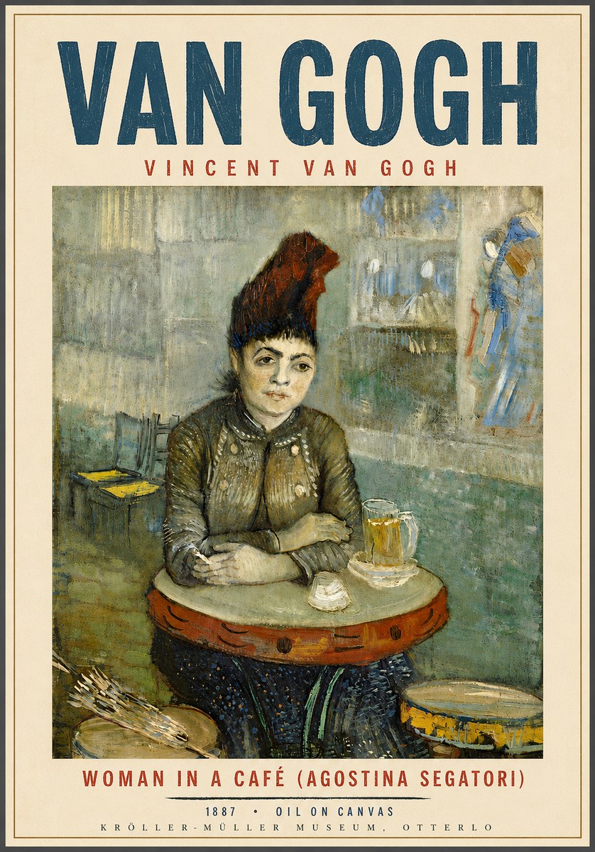 Van Gogh Woman in a Café (Agostina Segatori) No6 - Poster