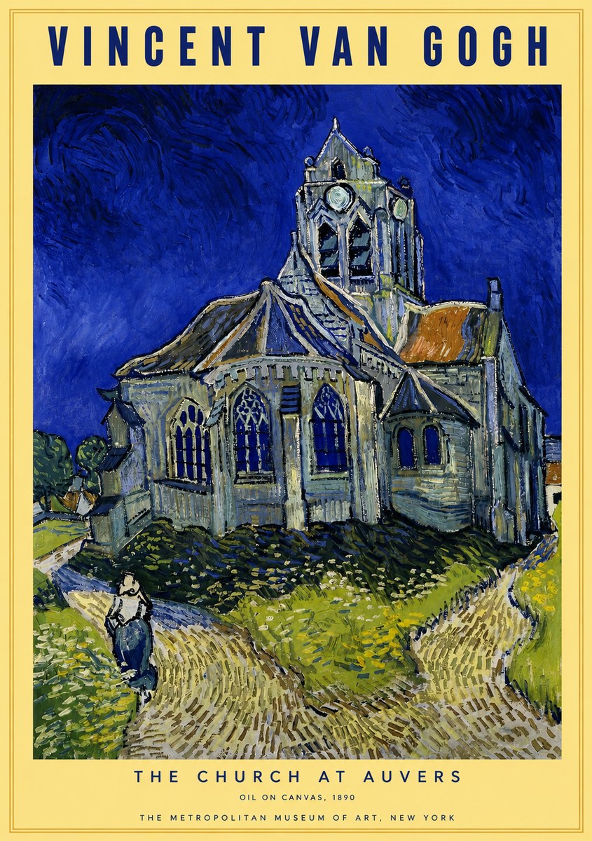 Van Gogh The Church at Auvers I No2 - Poster