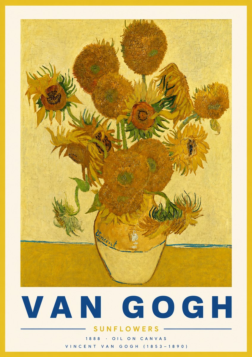 Van Gogh Sunflowers II No3 - Poster