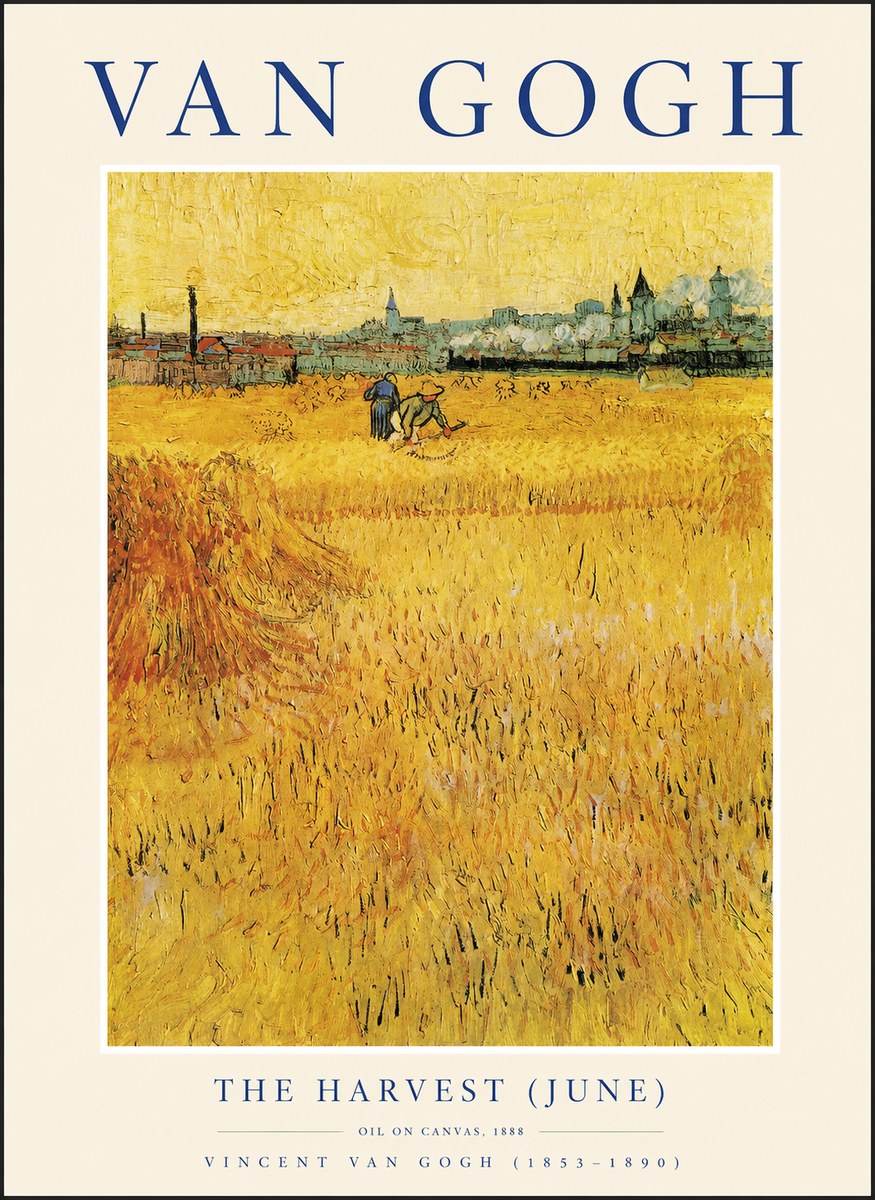 Van Gogh The Harvest (June) No1 - Poster