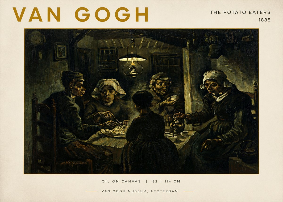 Van Gogh The Potato Eaters II No4 - Poster