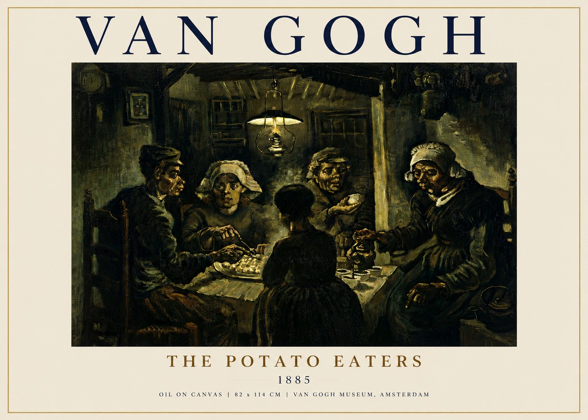 Van Gogh The Potato Eaters II No5 - Poster