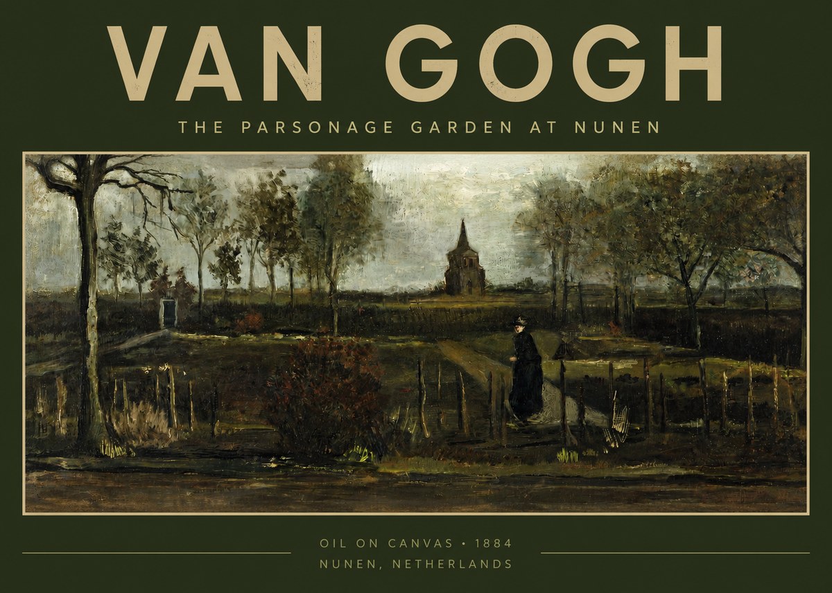 Van Gogh The Parsonage Garden at Nunen No2 - Poster