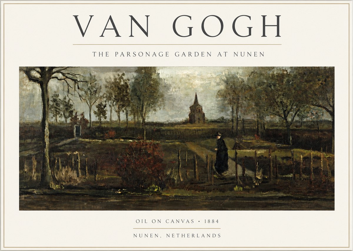 Van Gogh The Parsonage Garden at Nunen No3 - Poster