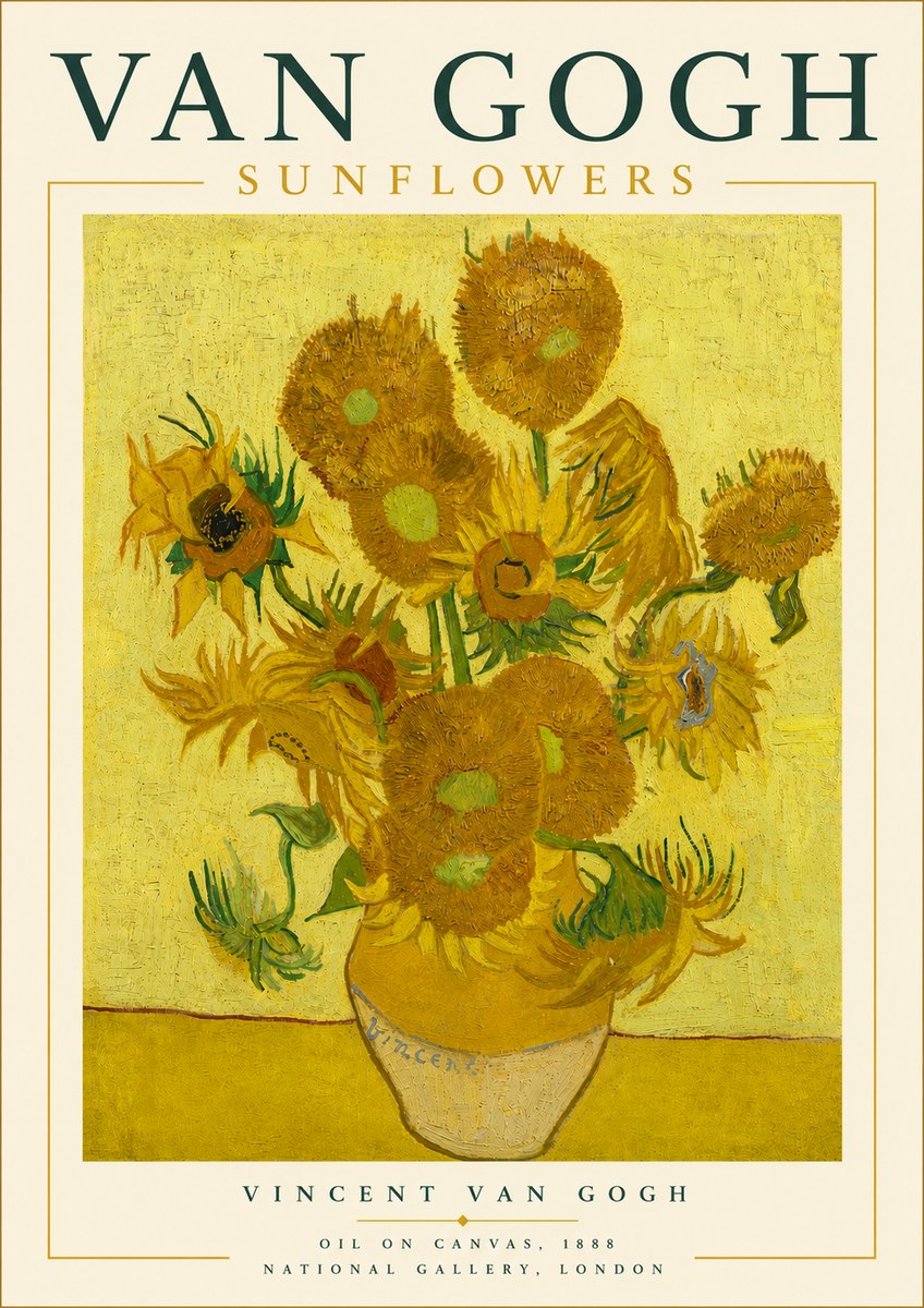 Van Gogh Sunflowers III No5 - Poster