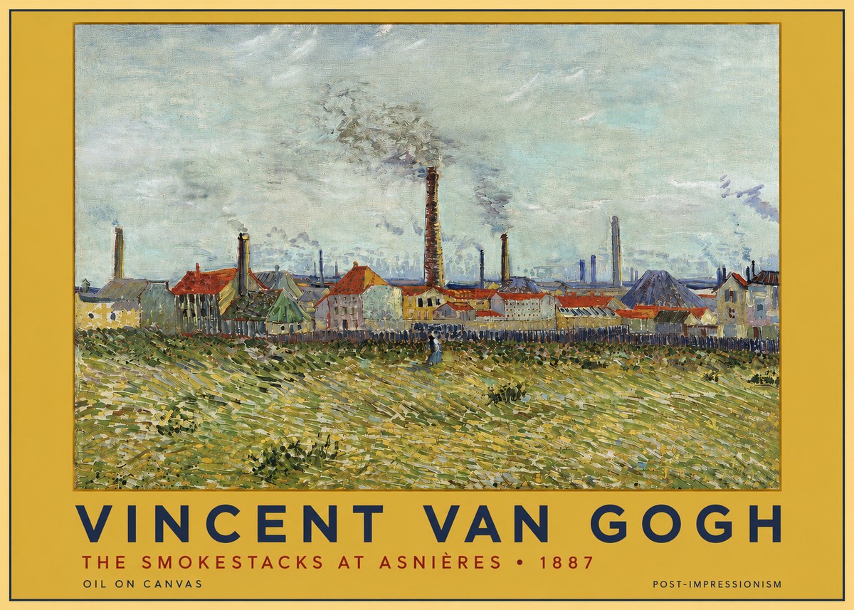 Van Gogh The Smokestacks at Asnières No3 - Poster