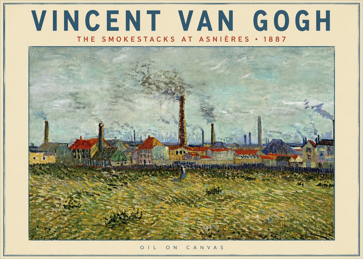 Van Gogh The Smokestacks at Asnières No5 - Poster