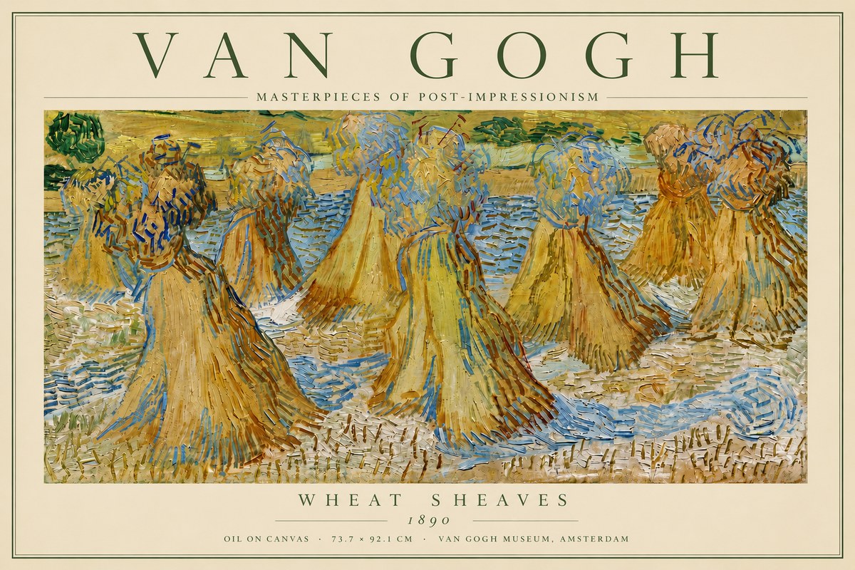 Van Gogh Wheat Sheaves No4 - Poster