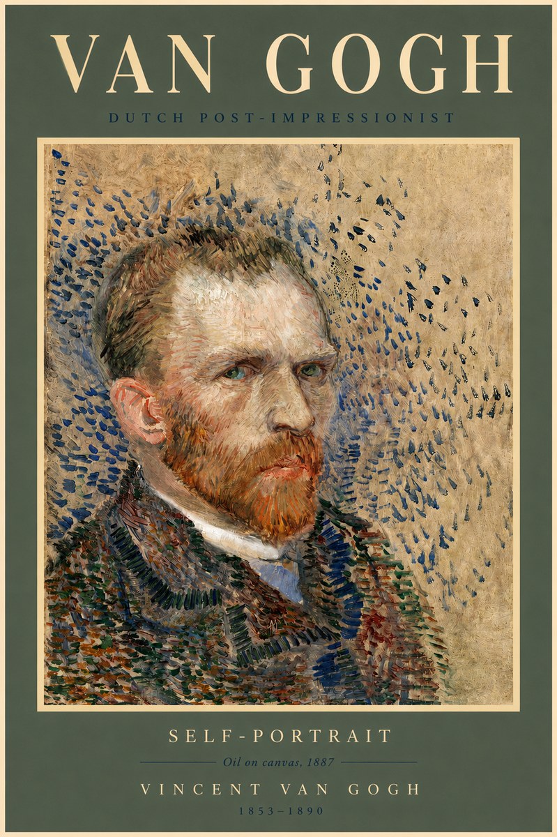 Van Gogh Self-portrait IV No2 - Poster
