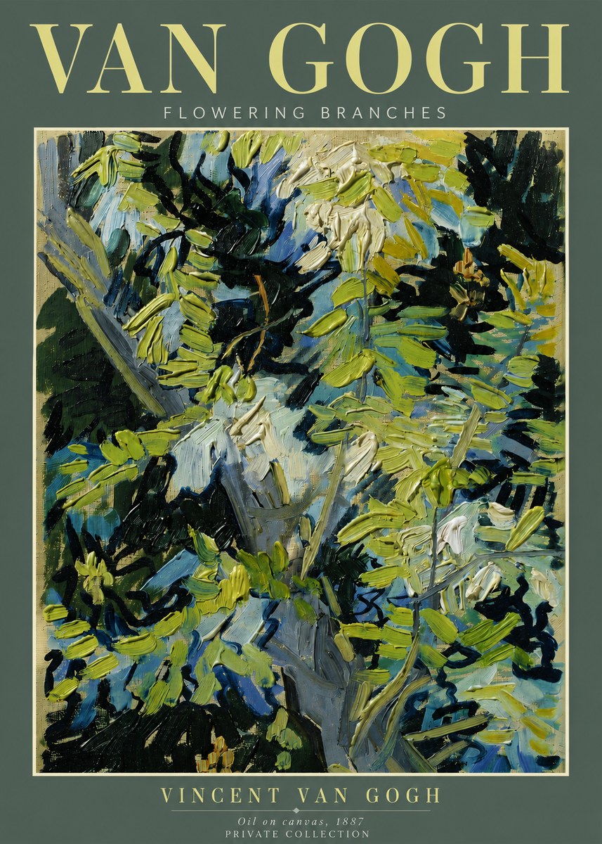 Van Gogh Flowering Branches No5 - Poster