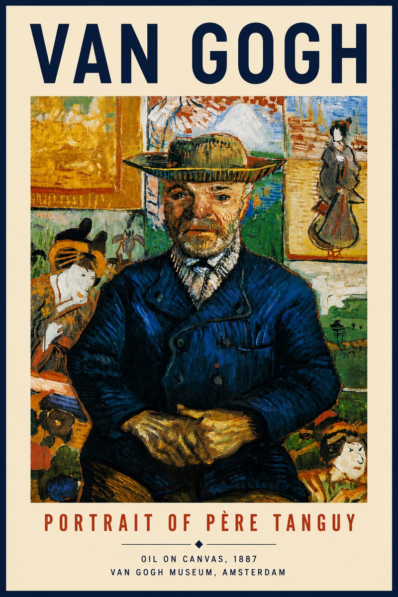 Van Gogh Portrait of Père Tanguy II No5 - Poster